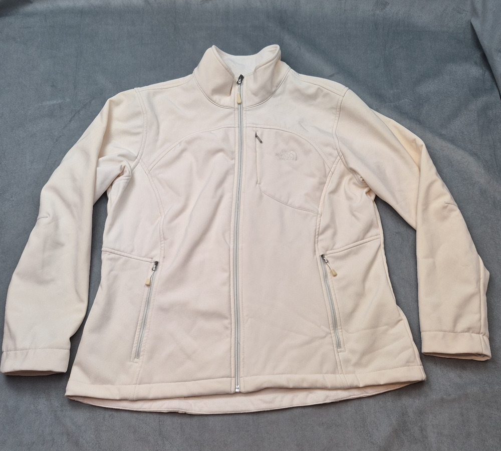 The North Face Apex Bionic Jacket Women's XXL Off White Fleece Lined Softshell